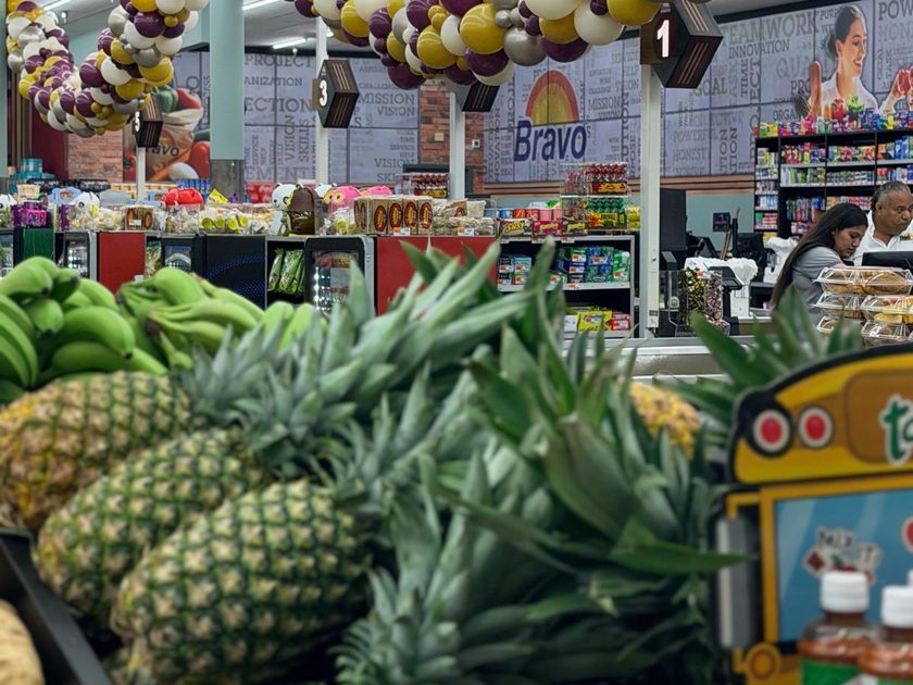 Fresh pineapples and plantains at Bravo Supermarkets Winter Garden